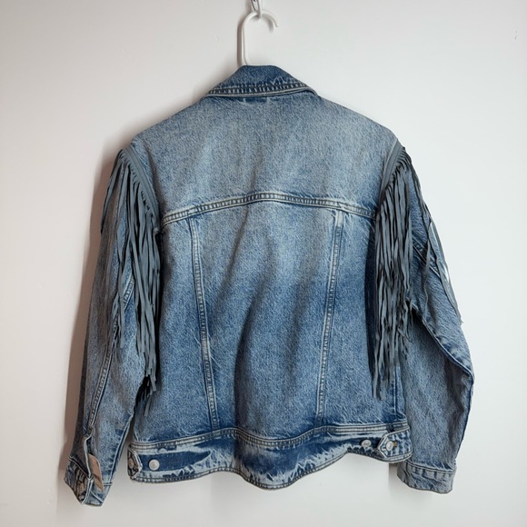 Free People Fringe Denim Jacket - Picture 2 of 4